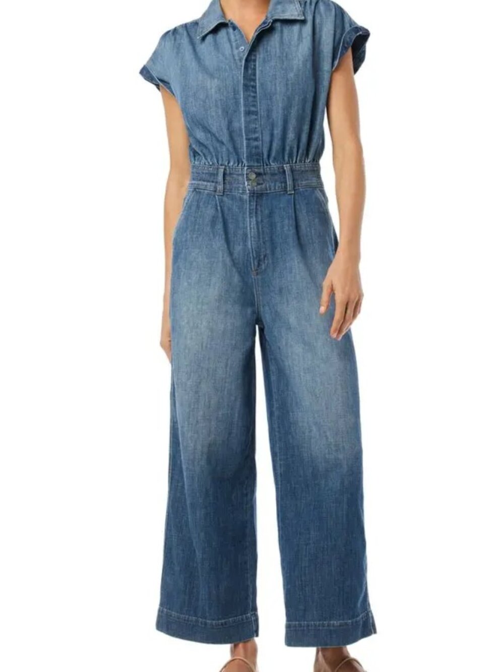 NWT JOE'S The Lexi Wide Leg Denim Jumpsuit in Saturday Denim Size XS
